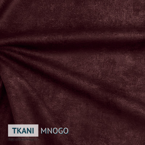 Фото ткани велюра “Yura-12” (однотонный бордовый)